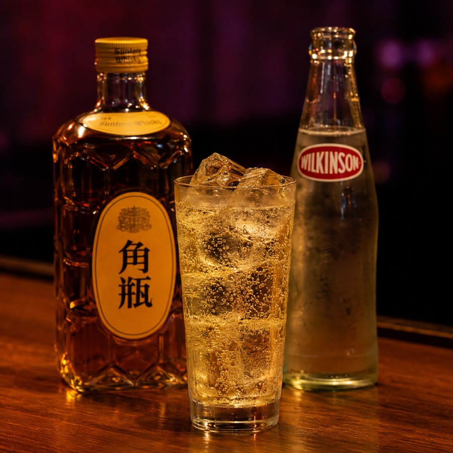 ハイボール＝ウイスキーを炭酸で割る飲み方。